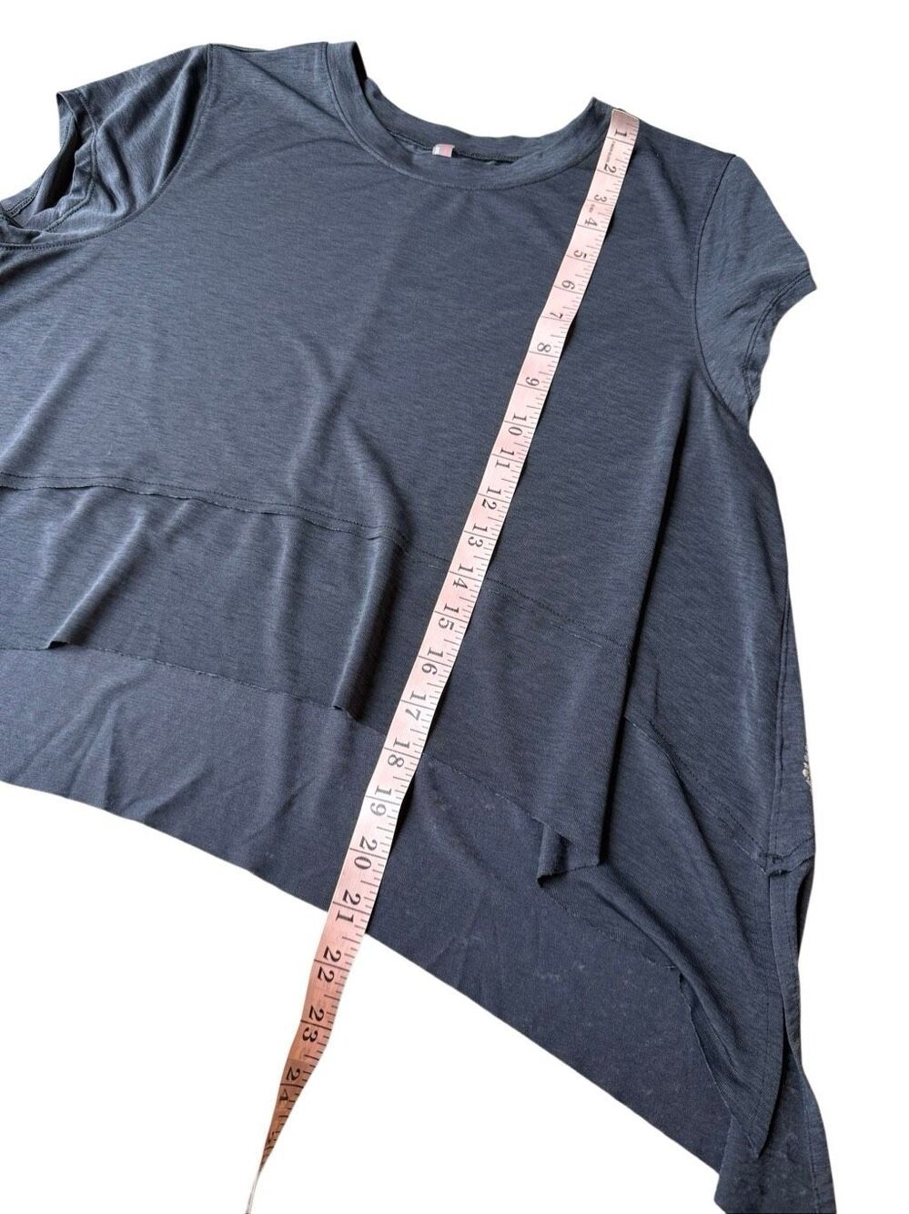 Free People Movement Tempo Short Sleeve Tee In Gray Size L - Picture 7 of 8